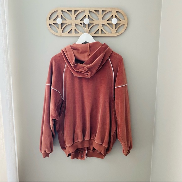 Urban Outfitters Oversized Button Up Hoodie Brown Sz XS - Picture 7 of 10